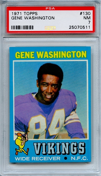1971 Topps 130 Gene Washinton PSA NM 7