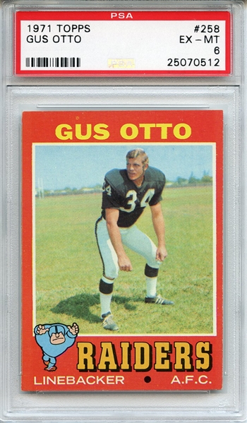 1971 Topps 258 Gus Otto PSA EX-MT 6