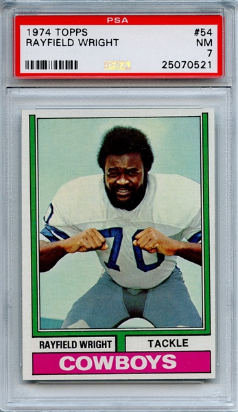 1974 Topps 54 Rayfield Wright PSA NM 7