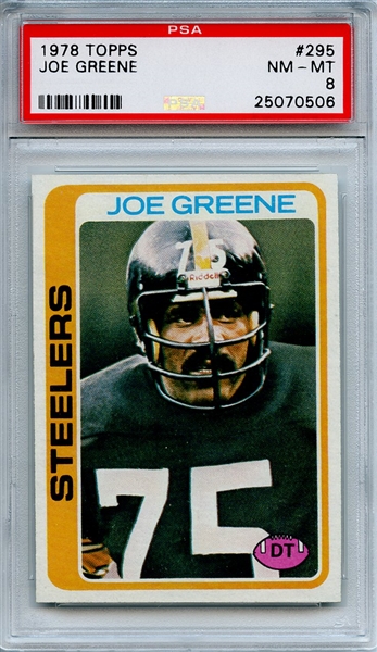 1978 Topps 295 Joe Greene PSA NM-MT 8