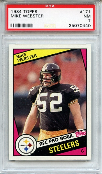 1984 Topps 171 Mike Webster PSA NM 7
