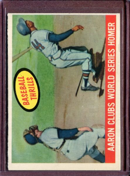 1959 Topps 467 Hank Aaron BT/WS Homer EX #D38995