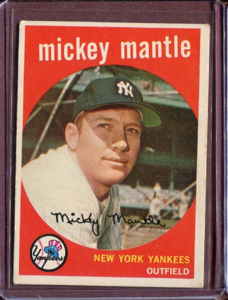 1959 Topps 10 Mickey Mantle VG-EX #D116111