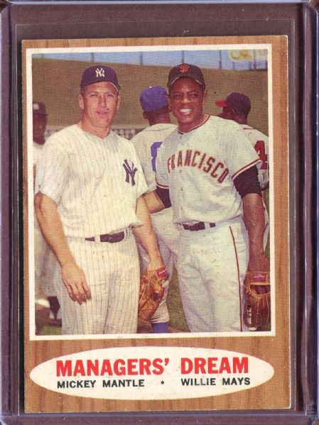 1962 Topps 18 Managers Dream Mickey Mantle/Willie Mays EX #D125780