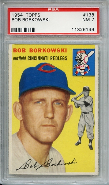 1954 Topps 138 Bob Borkowski PSA NM 7