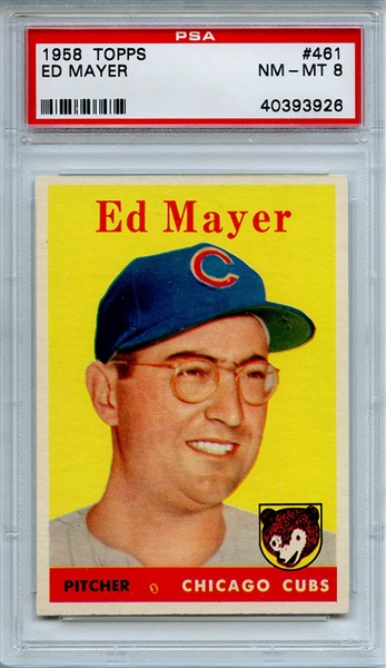 1958 Topps 461 Ed Mayer PSA NM-MT 8