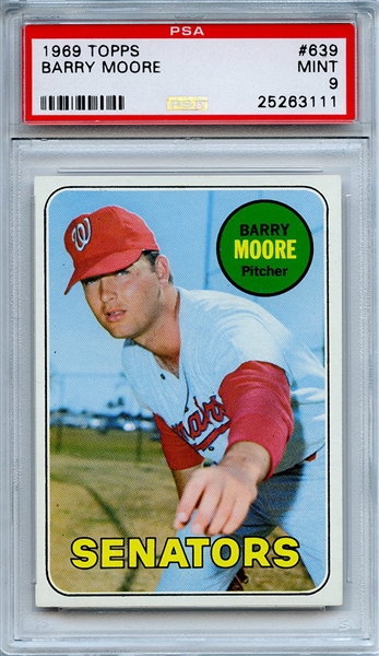 1969 Topps 639 Barry Moore PSA MINT 9