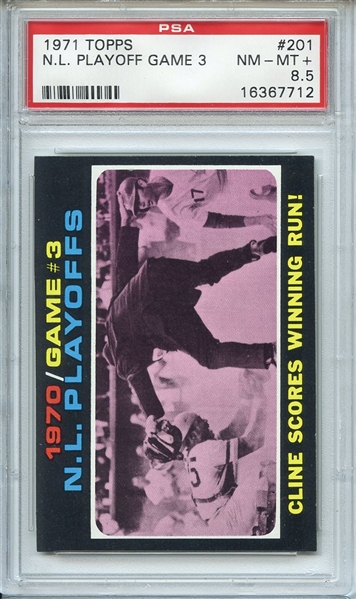 1971 Topps 201 NL Playoff Game 3 PSA NM-MT+ 8.5
