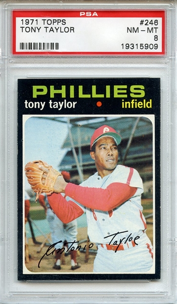 1971 Topps 246 Tony Taylor PSA NM-MT 8