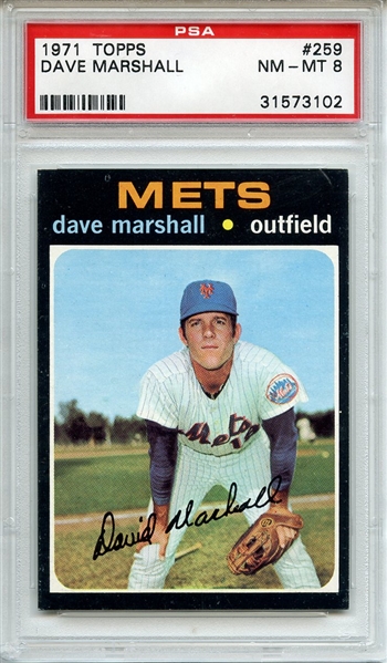 1971 Topps 259 Dave Marshall PSA NM-MT 8