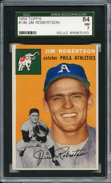 1954 Topps 149 Jim Robertson SGC NM 84 / 7