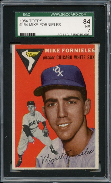 1954 Topps 154 Mike Fornieles SGC NM 84 / 7