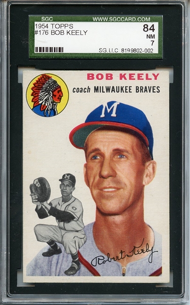 1954 Topps 176 Bob Keely SGC NM 84 / 7