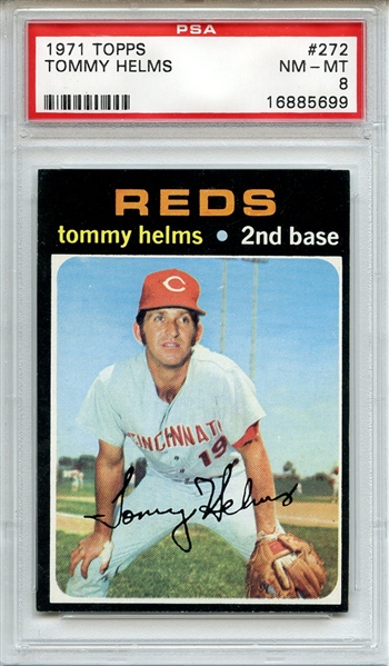 1971 Topps 272 Tommy Helms PSA NM-MT 8