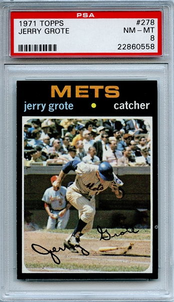 1971 Topps 278 Jerry Grote PSA NM-MT 8