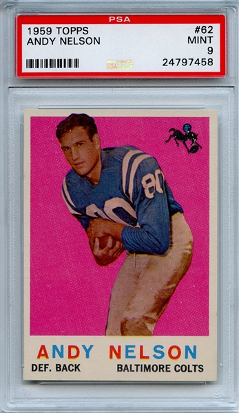 1959 Topps 62 Andy Nelson PSA MINT 9