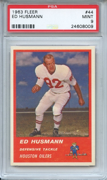 1963 Fleer 44 Ed Husmann PSA MINT 9