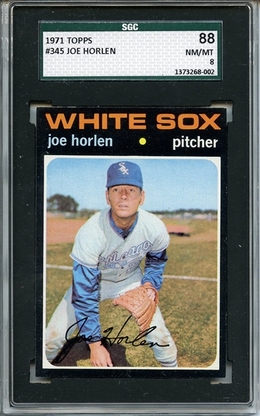 1971 Topps 345 Joe Horlen SGC NM/MT 88 / 8
