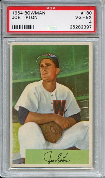 1954 Bowman 180 Joe Tipton PSA VG-EX 4