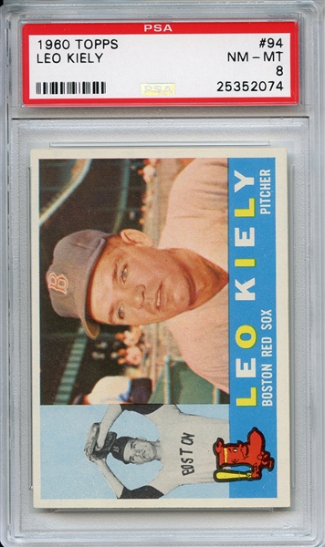 1960 Topps 94 Leo Kiely PSA NM-MT 8