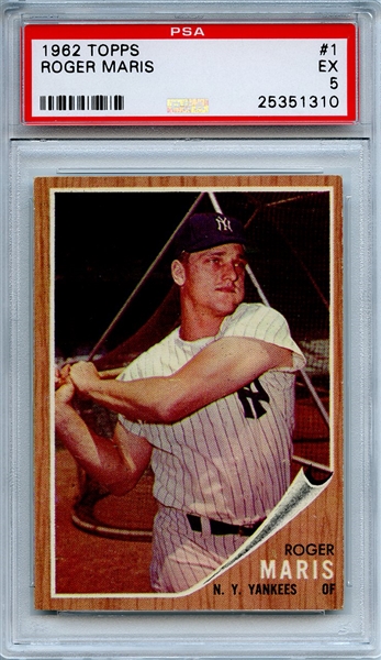 1962 Topps 1 Roger Maris PSA EX 5