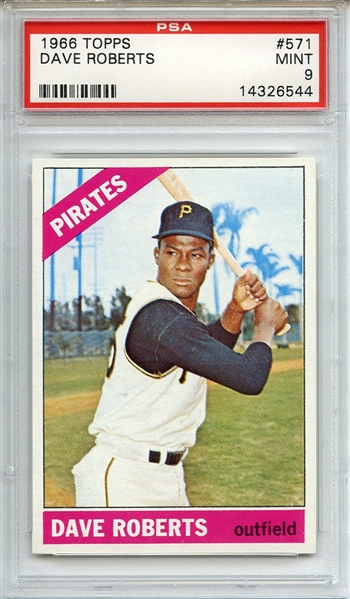 1966 Topps 571 Dave Roberts PSA MINT 9