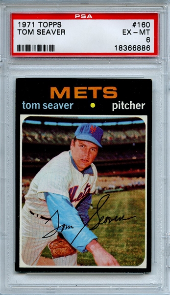 1971 Topps 160 Tom Seaver PSA EX-MT 6