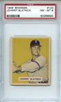 1949 Bowman 123 Johnny Blatnick PSA NM-MT 8