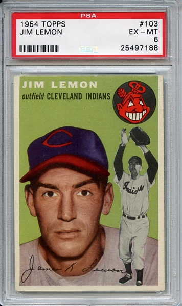 1954 Topps 103 Jim Lemon PSA EX-MT 6