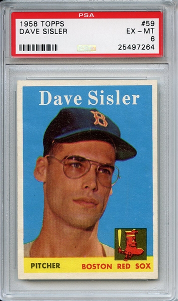 1958 Topps 59 Dave Sisler PSA EX-MT 6