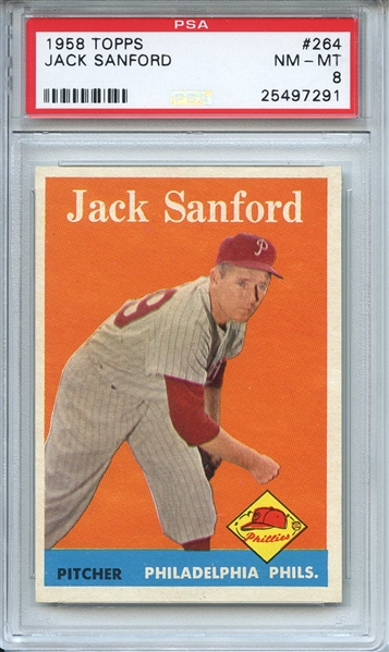 1958 Topps 264 Jack Sanford PSA NM-MT 8