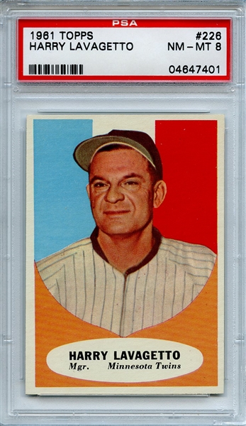 1961 Topps 226 Harry Lavagetto PSA NM-MT 8