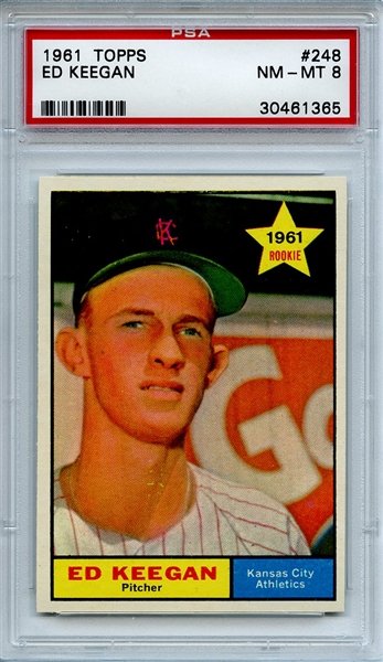 1961 Topps 248 Ed Keegan PSA NM-MT 8