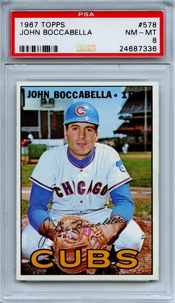 1967 Topps 578 John Boccabella PSA NM-MT 8