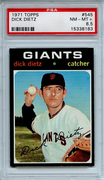 1971 Topps 545 Dick Dietz PSA NM-MT+ 8.5