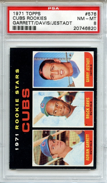 1971 Topps 576 Chicago Cubs Rookies PSA NM-MT 8