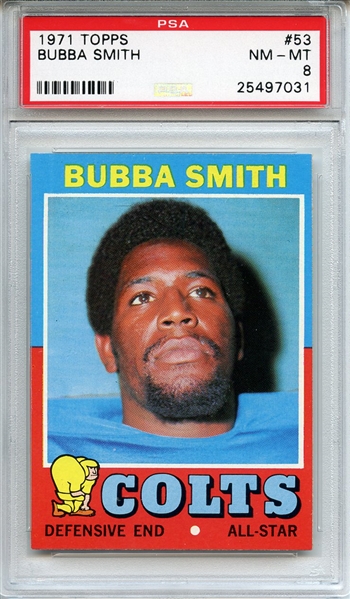 1971 Topps 53 Bubba Smith PSA NM-MT 8