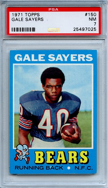 1971 Topps 150 Gale Sayers PSA NM 7