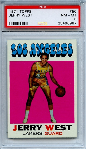 1971 Topps 50 Jerry West PSA NM-MT 8
