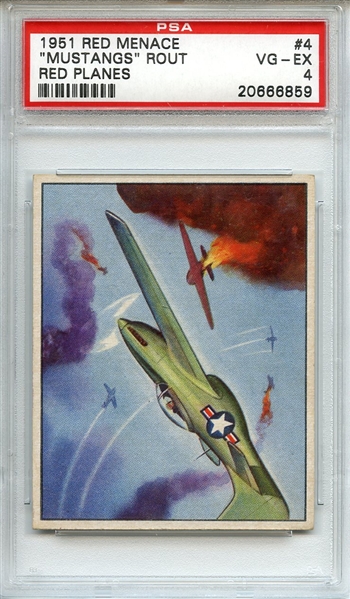 1951 Red Menace 4 Mustangs Rout Red Planes PSA VG-EX 4