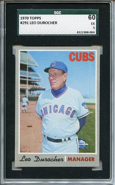 1970 Topps 291 Leo Durocher SGC EX 60 / 5