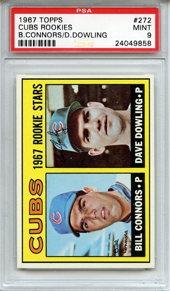 1967 Topps 272 Chicago Cubs Rookies PSA MINT 9