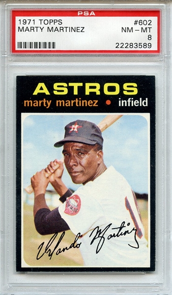 1971 Topps 602 Marty Martinez PSA NM-MT 8