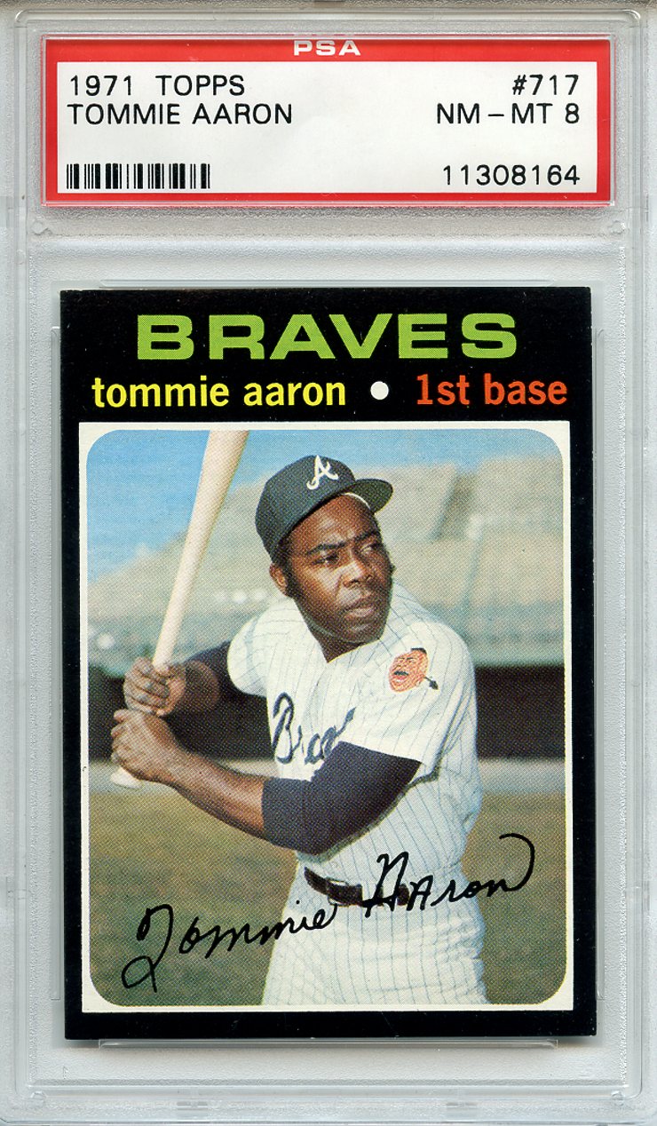 Lot Detail 1971 Topps 717 Tommie Aaron Psa Nm Mt 8