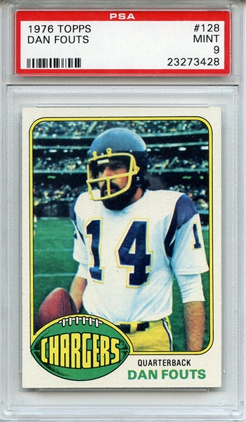 1976 Topps 128 Dan Fouts PSA MINT 9