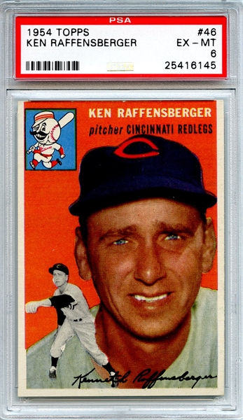 1954 Topps 46 Ken Raffensberger PSA EX-MT 6