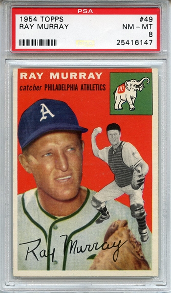 1954 Topps 49 Ray Murray PSA NM-MT 8