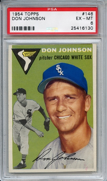 1954 Topps 146 Don Johnson PSA EX-MT 6