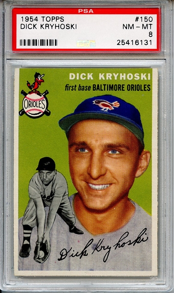 1954 Topps 150 Dick Kryhoski PSA NM-MT 8
