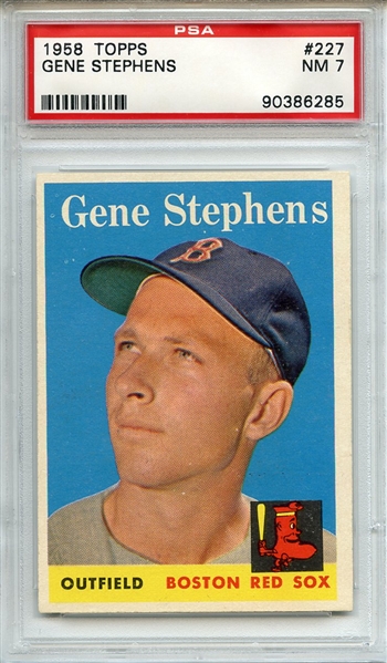 1958 Topps 227 Gene Stephens PSA NM 7